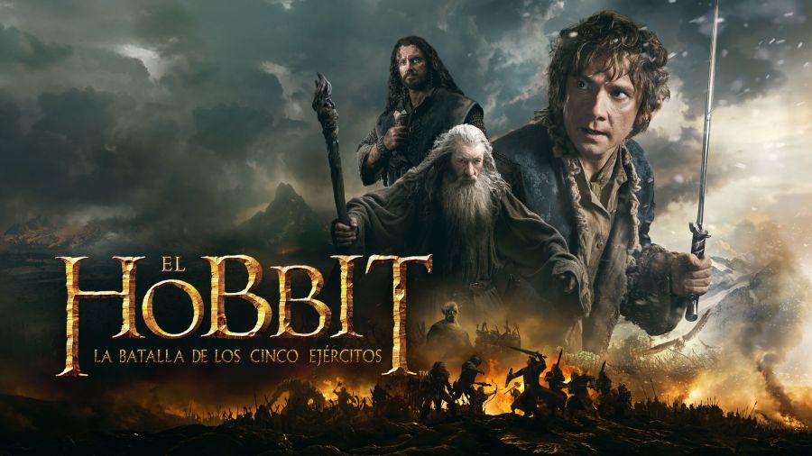 Thorin y Bilbo en la Montaña Solitaria durante El hobbit: La batalla de los cinco ejércitos, escena emocional del final.